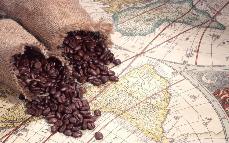 кофе, кофейные зерна, атлас, мешочки, coffee, coffee beans, atlas, bags