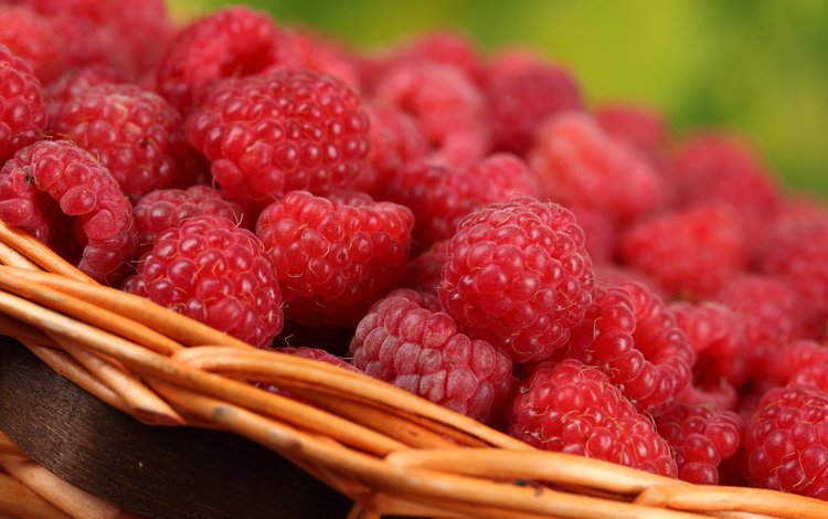 макро, малина, ягоды, корзинка, вкусно, macro, raspberry, berries, basket, delicious