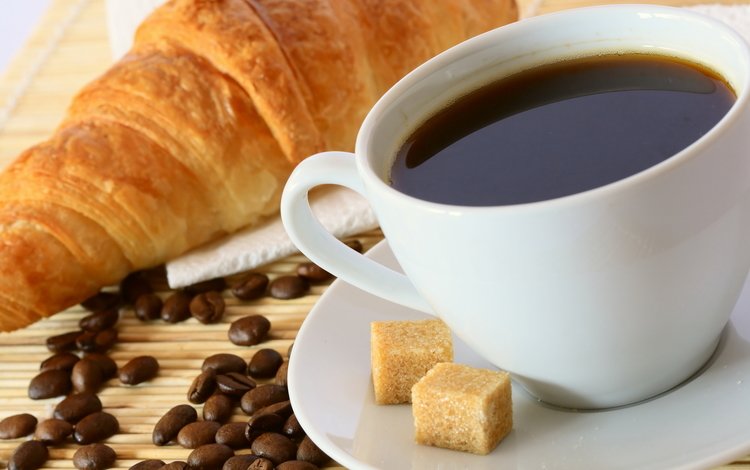 еда, зерна, кофе, кружка, чашка, сладкое, круассаны, food, grain, coffee, mug, cup, sweet, croissants