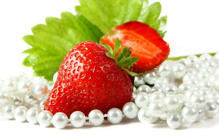 клубника, ожерелье, жемчуг, strawberry, necklace, pearl