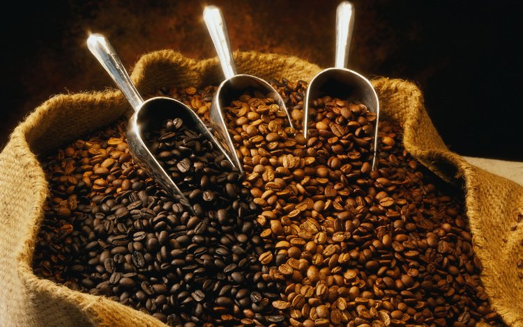 зерна, кофе, мешок, аромат, 2122х1663, grain, coffee, bag, aroma