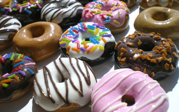 пончики, сладость, сдоба, donuts, the sweetness, muffin