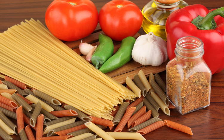 перец, чеснок, вермишель, еда студента, помидора, макароны, pepper, garlic, vermicelli, food student, tomato, pasta