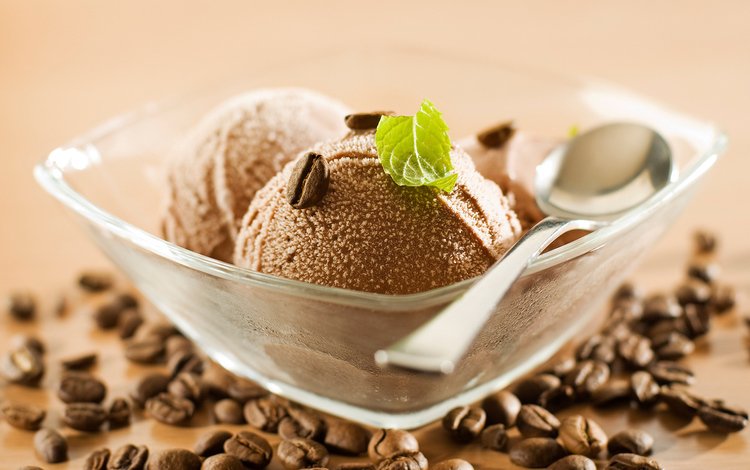 мята, мороженое, кофе, кружочки, ложка, шоколадное, mint, ice cream, coffee, circles, spoon, chocolate