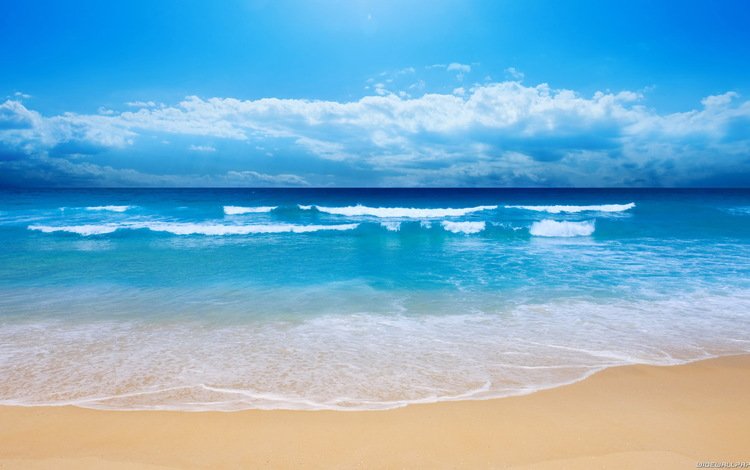 небо, волны, море, песок, пляж, лето, океан, отдых, the sky, wave, sea, sand, beach, summer, the ocean, stay
