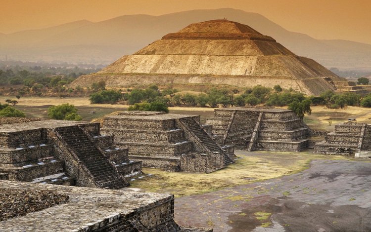 пирамида, мексика, цивилизация майя, пирамида солнца, теотиуакан, pyramid, mexico