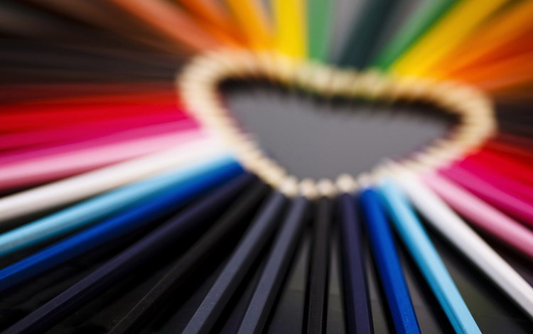 настроение, макро, сердечко, разноцветные, карандаши, сердце, любовь, цветные карандаши, mood, macro, heart, colorful, pencils, love, colored pencils