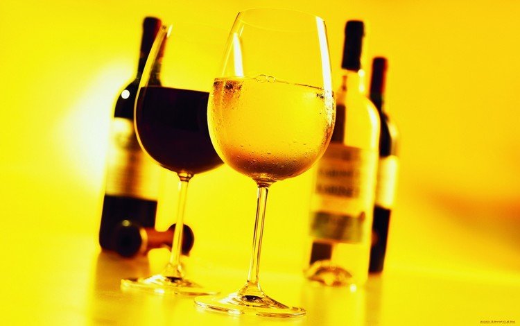 вино, бокалы, бутылки, алкоголь, белое и красное вино, wine, glasses, bottle, alcohol, white and red wine