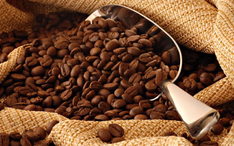 зерна, кофе, мешок, кофейные зерна, совок, grain, coffee, bag, coffee beans, scoop