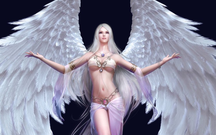 арт, девушка, крылья, ангел, магия, кулон, znz, art, girl, wings, angel, magic, pendant