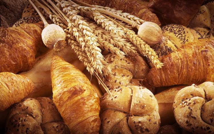 мак, колосья, пшеница, хлеб, выпечка, булочки, круассаны, хлебобулочные изделия, mac, ears, wheat, bread, cakes, buns, croissants, bakery products