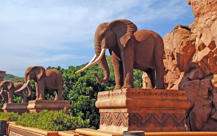 статуи, слоны, statues, elephants