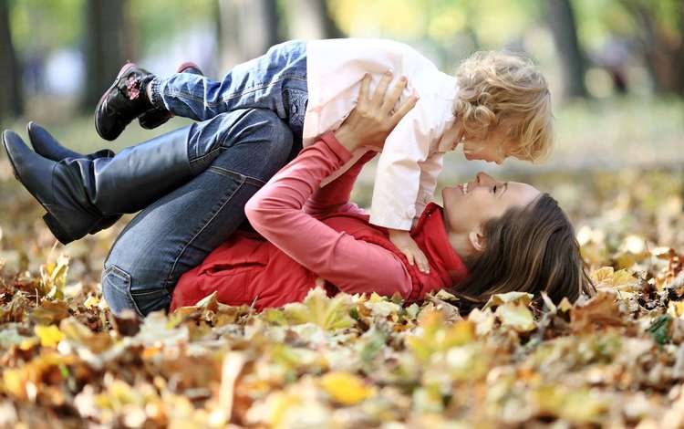 осень, счастье, мама и сын, autumn, happiness, mother and son