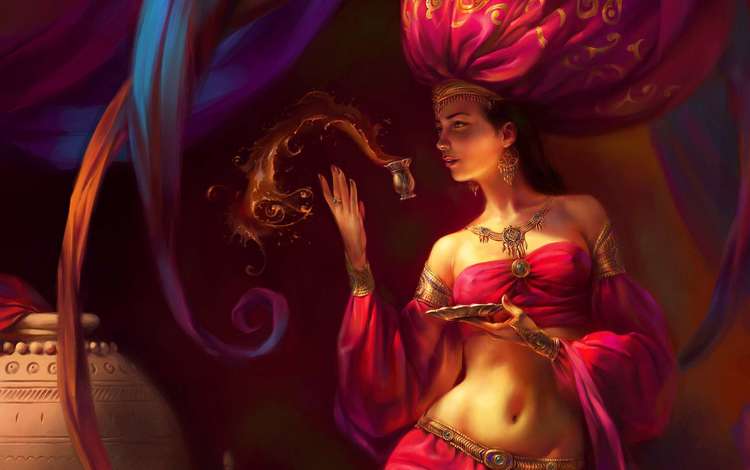 девушка, фентези, магия, eldar zakirov - the fairy of oriental star, girl, fantasy, magic