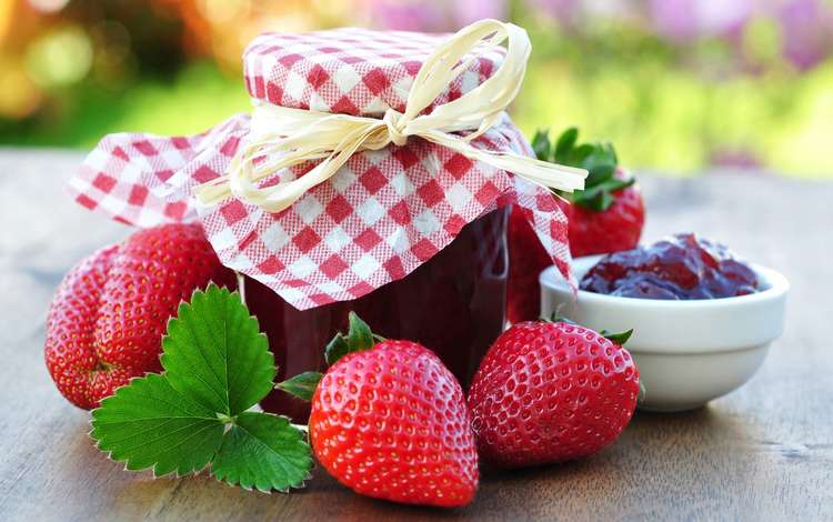 клубника, джем, ягоды, баночка, варенье, клубничное, strawberry, jam, berries, jar