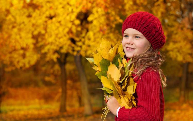 листья, осень, девочка, ребенок, leaves, autumn, girl, child