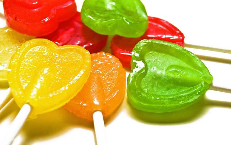 разноцветные, конфеты, форма, сердце, сладкое, леденцы, леденцы на палочке, colorful, candy, form, heart, sweet, lollipops
