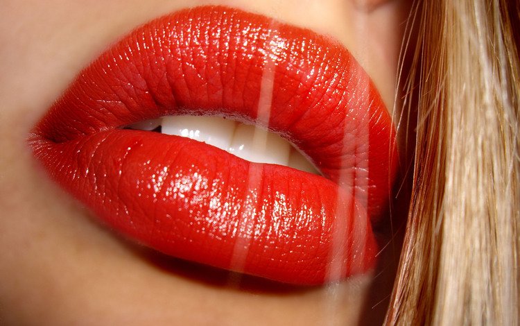 девушка, блондинка, губы, лицо, красная помада, girl, blonde, lips, face, red lipstick
