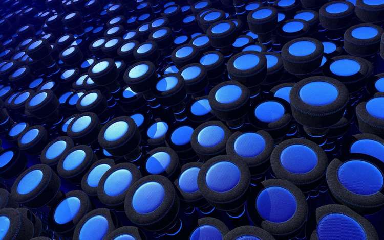 абстракция, фон, синий, круги, кружки, 3д, abstraction, background, blue, circles, mugs, 3d