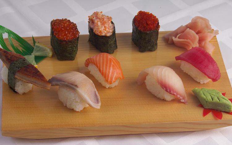 еда, рыба, рис, суши, роллы, морепродукты, вассаби, имбирь, food, fish, figure, sushi, rolls, seafood, wasabi, ginger