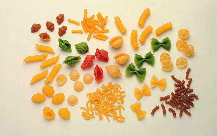 белый фон, цветные, разные, макаронные изделия, white background, colored, different, pasta