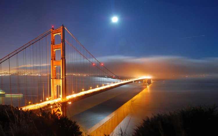 ночь, туман, мост, они, night, fog, bridge, they