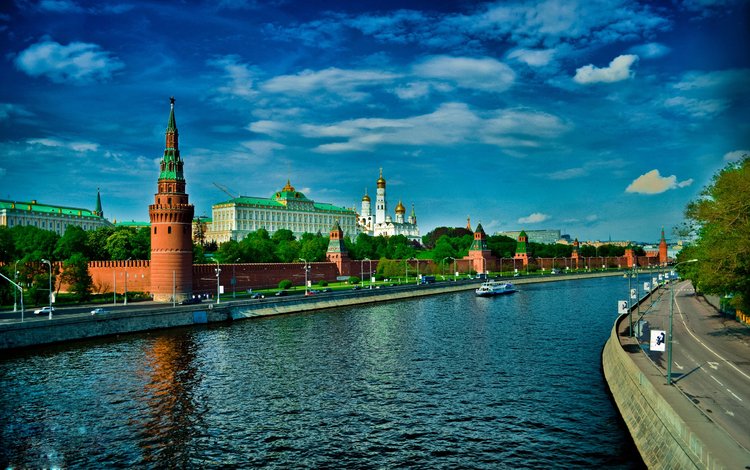 кремль, россия, москва река, the kremlin, russia, moscow river
