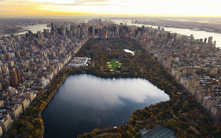вид сверху, небоскребы, нью-йорк, центральный парк, the view from the top, skyscrapers, new york, central park