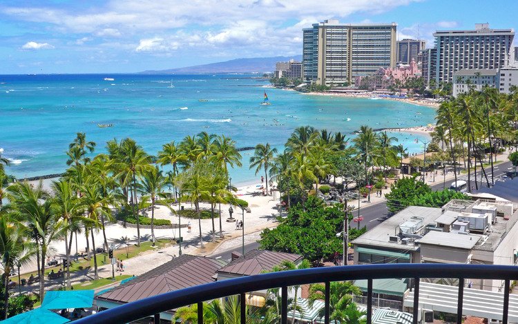 пляж, океан, сша, отель, гаваи, гавайи, гонолулу, beach, the ocean, usa, the hotel, hawaii, honolulu