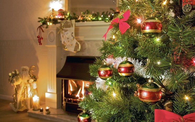 новый год, елка, камин, рождество, елочные игрушки, новогодние игрушки, новогодний шар, jim ryce, new year, tree, fireplace, christmas, christmas decorations, christmas toys, christmas ball
