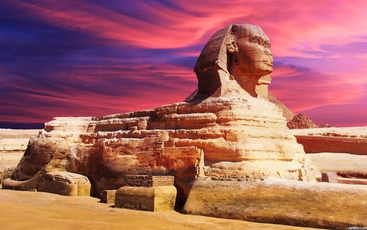 закат, песок, египет, сфинкс, sunset, sand, egypt, sphinx