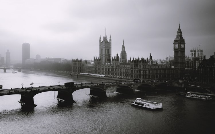 туман, лондон, биг бен, fog, london, big ben