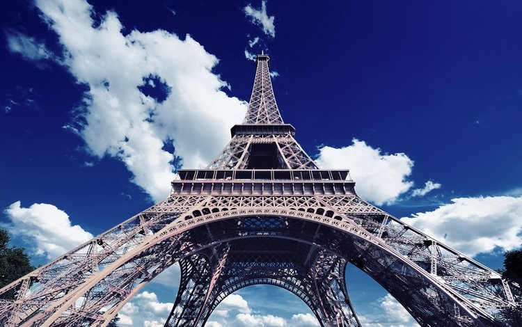 небо, облака, париж, франция, эйфелева башня, the sky, clouds, paris, france, eiffel tower