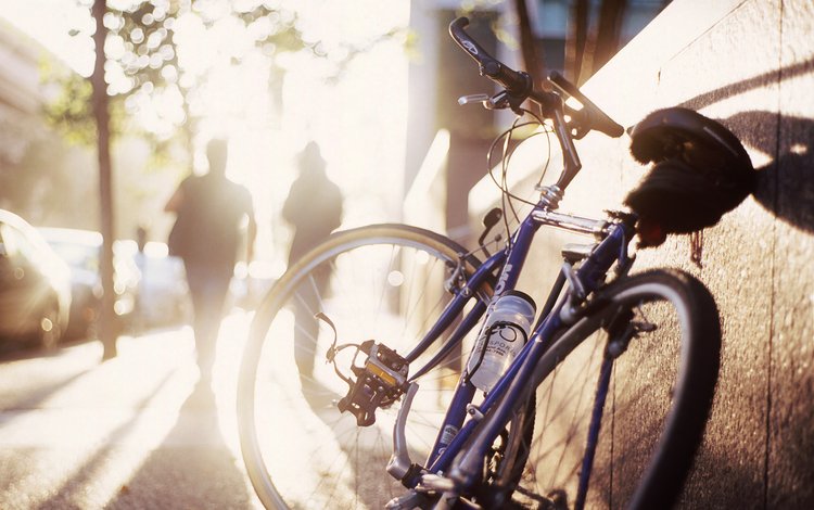 солнце, улица, велосипед, тратуар, the sun, street, bike, the sidewalk