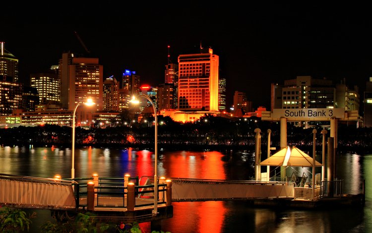 вид на ночной город, the view of the city at night