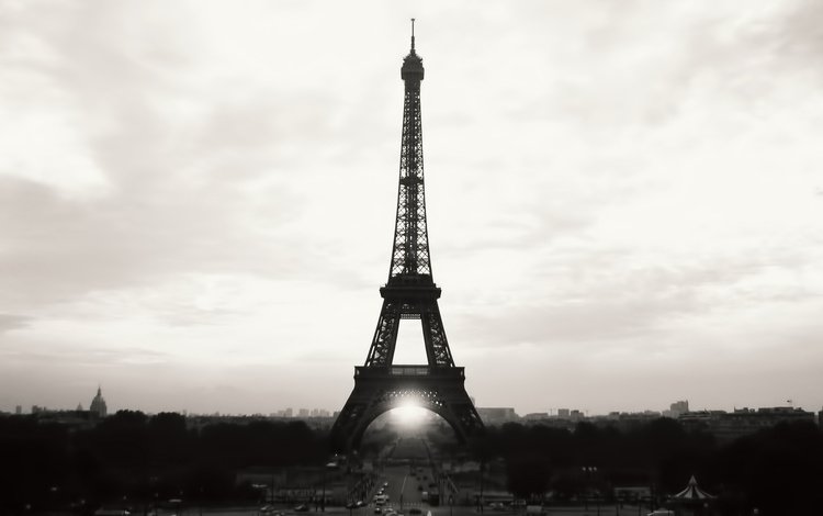 фото, черно-белая, париж, эйфелева башня, photo, black and white, paris, eiffel tower