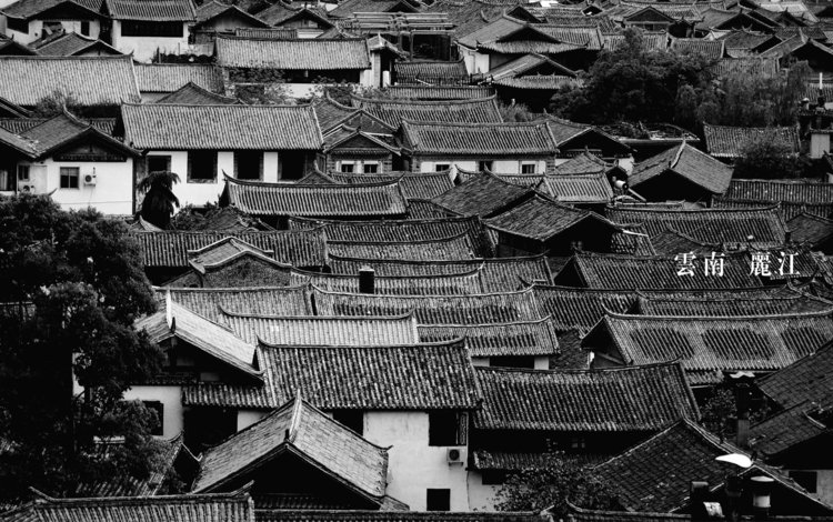чёрно-белое, китай, восток, крыши, black and white, china, east, roof