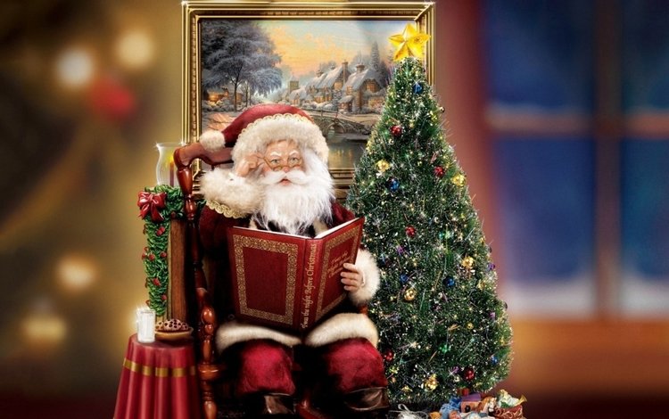 новый год, зима, рождество, санта клаус, фигурка, new year, winter, christmas, santa claus, figure