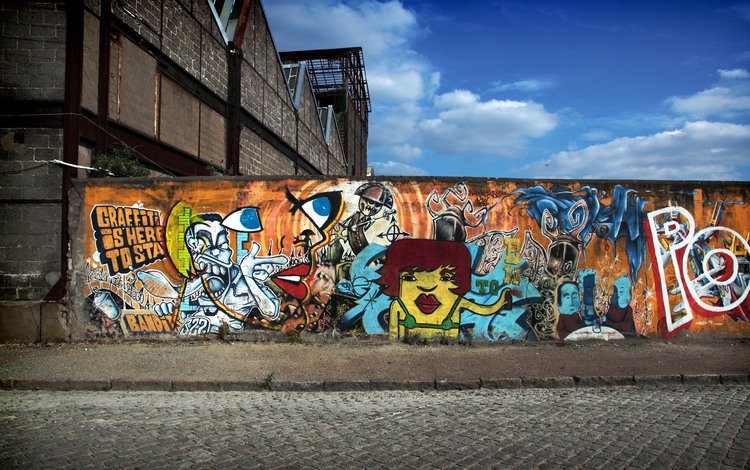 город, стена, улица, граффити, the city, wall, street, graffiti