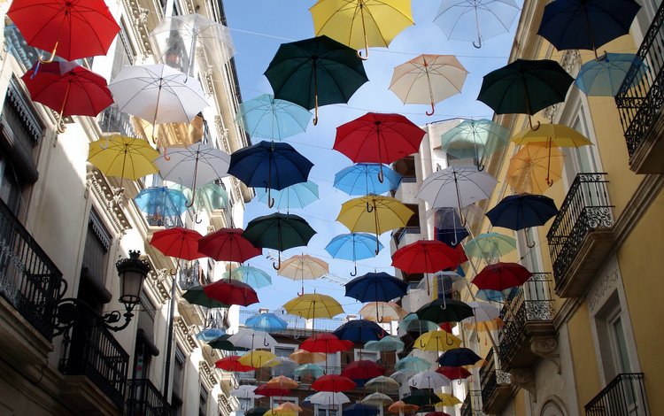 улица, зонтики, street, umbrellas