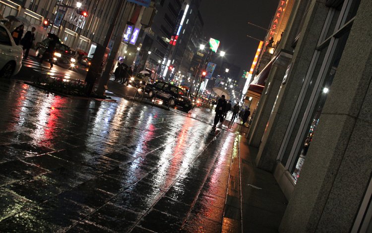 вечер, город, после дождя, the evening, the city, after the rain