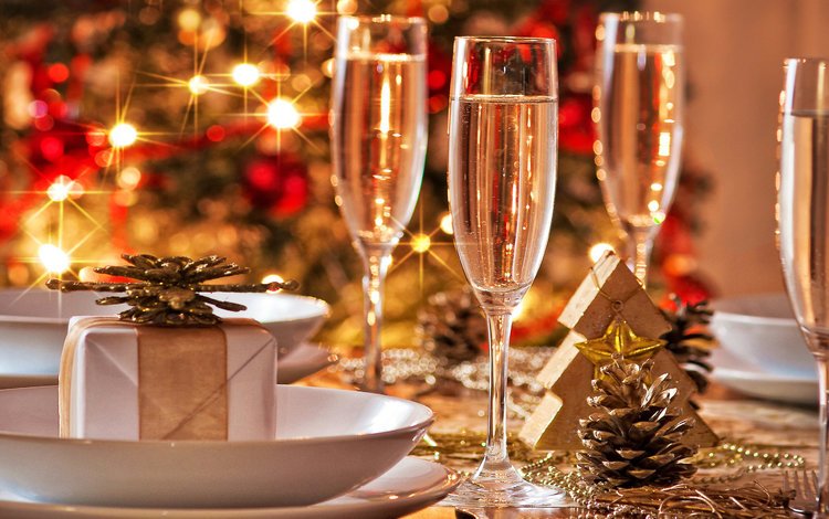 новый год, зима, блеск, бокалы, шампанское, new year, winter, shine, glasses, champagne