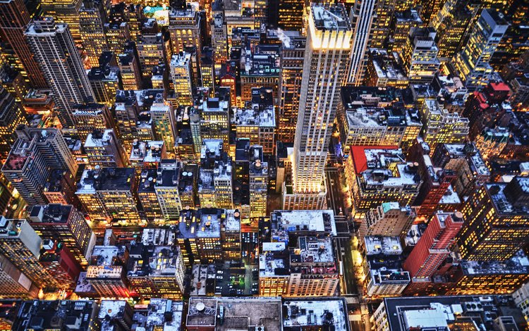 вид сверху, небоскребы, нью-йорк, улицы, the view from the top, skyscrapers, new york, street