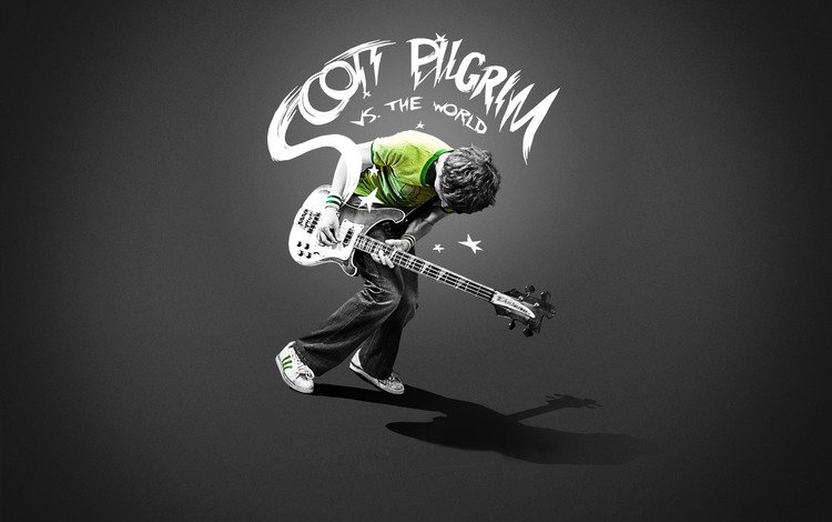 гитара, скот пилигрим, пацан, guitar, the scott pilgrim, kid