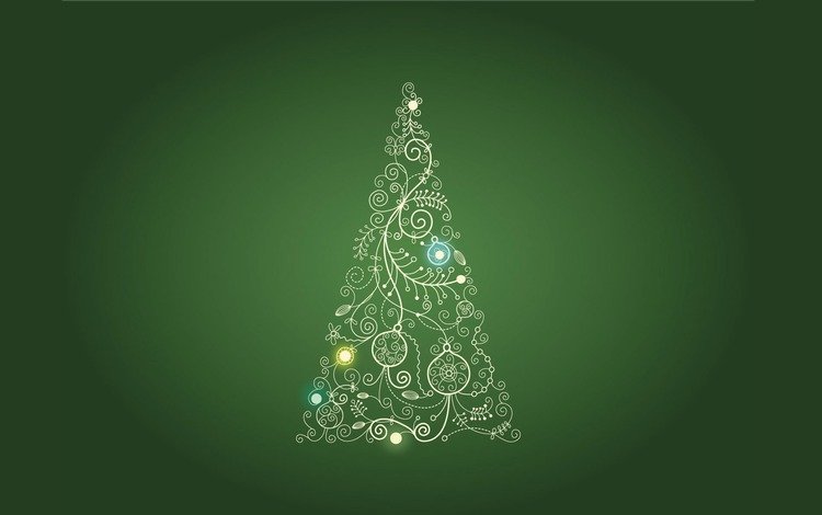 елка, зелёный, фон, tree, green, background