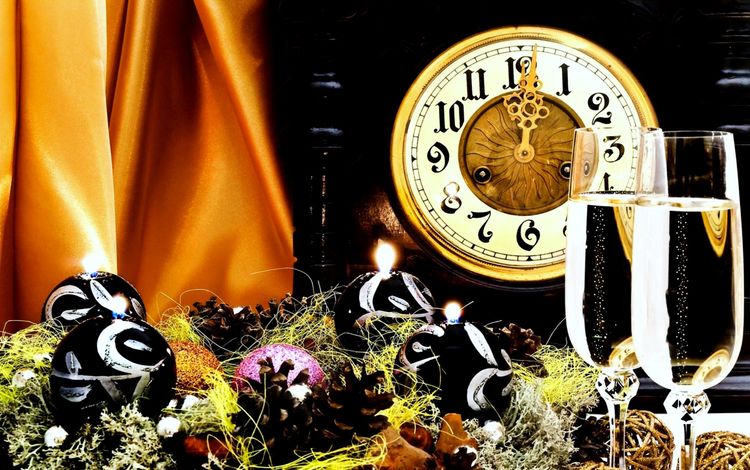 новый год, шары, елочные игрушки, шампанское, полночь, новогодние игрушки, новогодний шар, new year, balls, christmas decorations, champagne, midnight, christmas toys, christmas ball