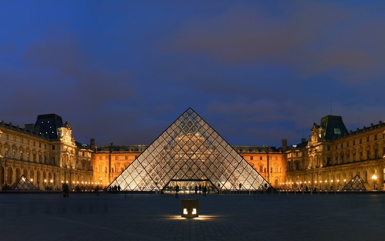 париж, пирамида, лувр, paris, pyramid, the louvre