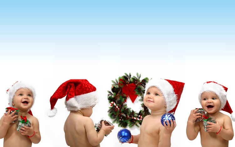 новый год, зима, дети, радость, ребенок, праздник, колпак санты, new year, winter, children, joy, child, holiday