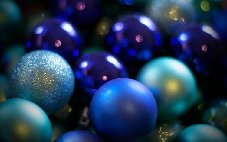 новый год, зима, синий, голубой, блеск, елочные шары, new year, winter, blue, shine, christmas balls