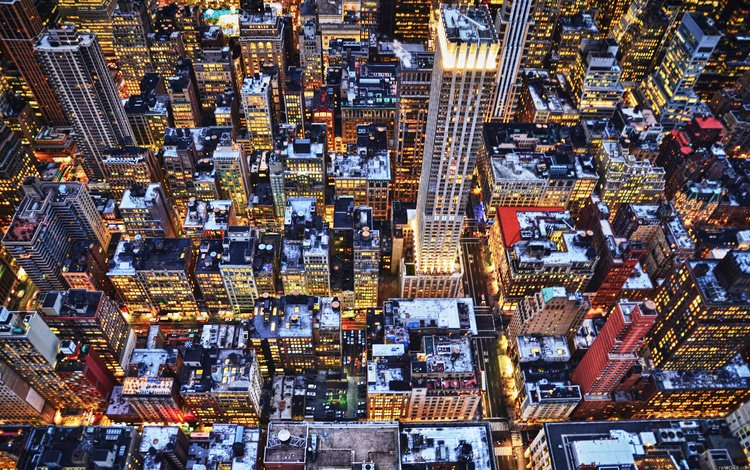 вид сверху, небоскребы, нью-йорк, улицы, the view from the top, skyscrapers, new york, street